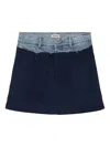 Simkhai Hampton Denim-panelled Mini Skirt In Blue