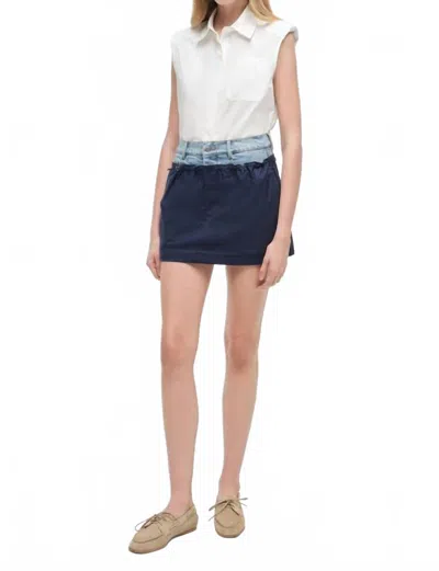 SIMKHAI HAMPTON MINI SKIRT IN MIDNIGHT MULTI