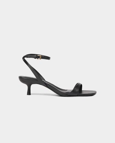 Simkhai Hannah Leather Kitten-heel Sandals In Black