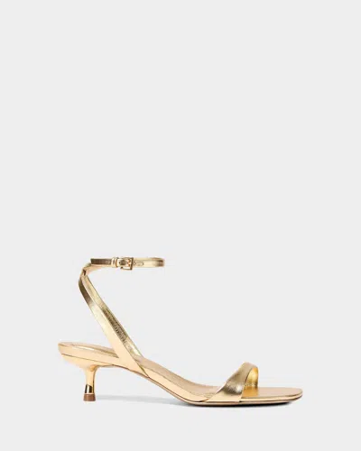 Simkhai Hannah Metallic Leather Kitten-heel Sandals