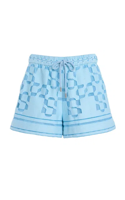 SIMKHAI HANNAH COTTON-BLEND SHORTS