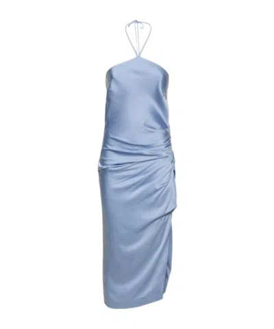 Simkhai Hansel Halter Neck Midi Dress In Blue