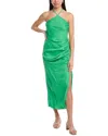 Simkhai Hansel Draped Linen Halterneck Maxi Dress