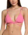 SIMKHAI SIMKHAI HARLEN SOLID TIE-FRONT BIKINI TOP