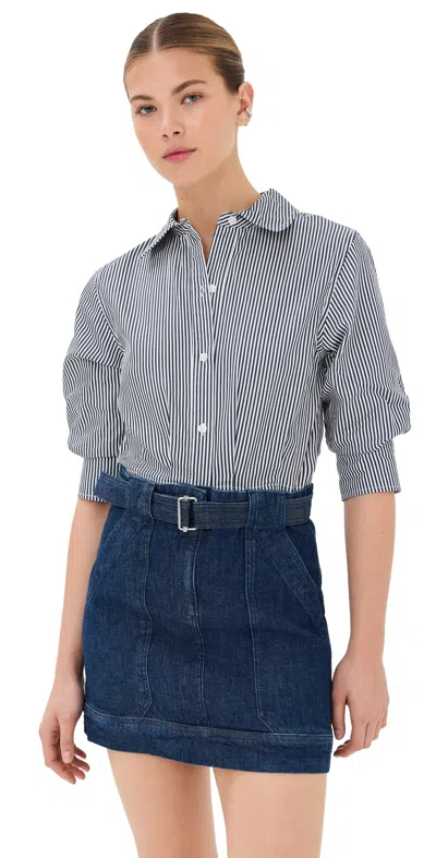 SIMKHAI HARLOWE COMBO DRESS INDIGO STRIPE MULTI