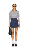 Simkhai Women's Harlowe Cotton Combo Denim Shirt Dress In Navy