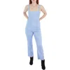 Simkhai Harper Womens Linen Crop Jumpsuit In Blue