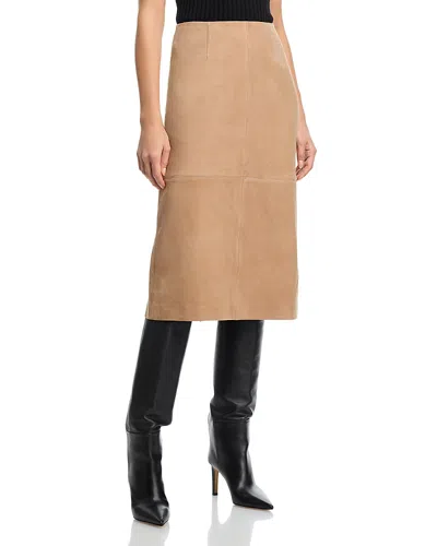 Simkhai Harriso Desert Leather Skirt In Brown