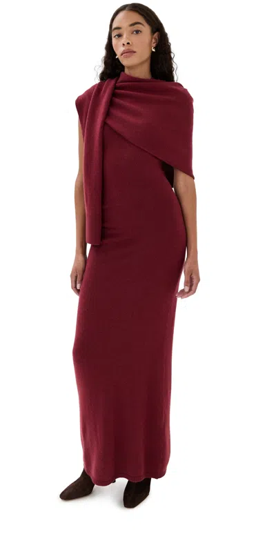 SIMKHAI HATHAWAY MIDI DRESS CRANBERRY