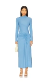 Simkhai Hathaway Midi Dress Ferrera Midi Dress In Blue