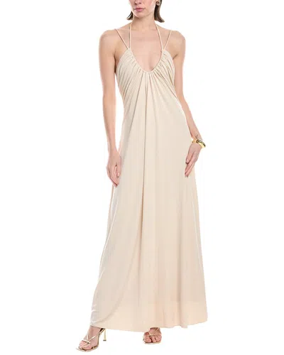 Simkhai Hayes Draped Back Maxi Dress In White