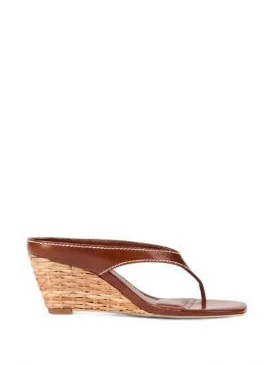 Simkhai Hazel Rattan Heeled Espadrilles In Brown
