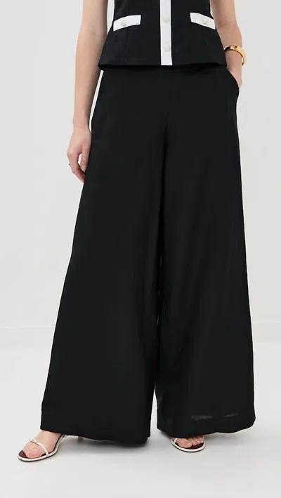Simkhai Heidi Wide Leg Pant In Black