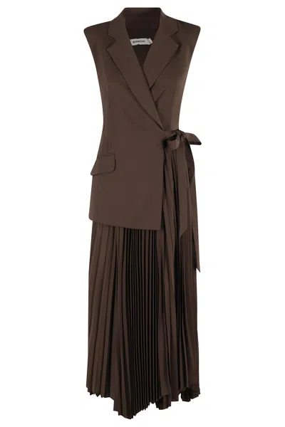 SIMKHAI HELENA COMBO BLAZER DRESS
