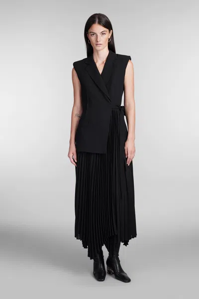 SIMKHAI HELENA DRESS IN BLACK ACETATE