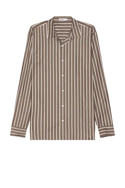 Simkhai Hendrix Shirt In Chocolate Stripe
