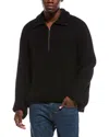 Simkhai Men's Knitted Henry Half Zip In Black In Black
