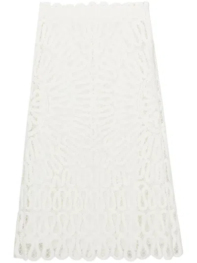 Simkhai High-waist A-line Skirt In Weiss