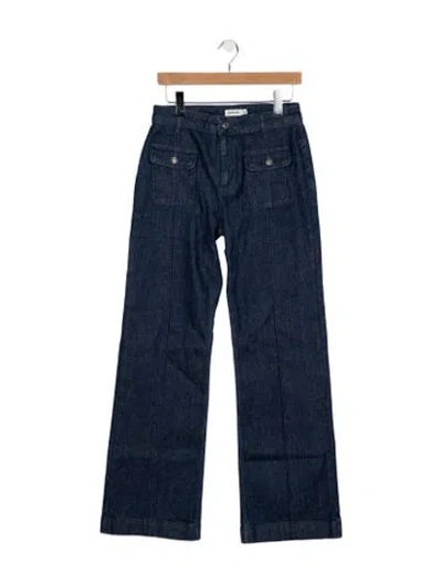Pre-owned Simkhai High-rise Flared Jeans In Blue