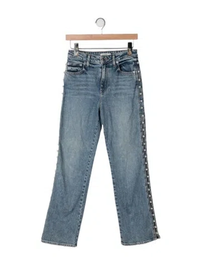 Pre-owned Simkhai High-rise Flared Jeans In Blue