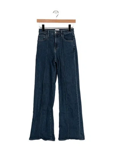 Pre-owned Simkhai High-rise Flared Jeans In Blue