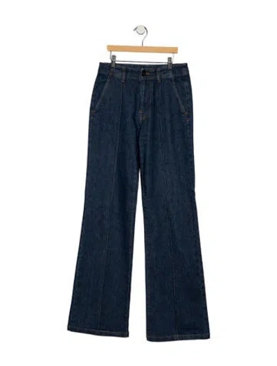 Pre-owned Simkhai High-rise Flared Jeans In Blue
