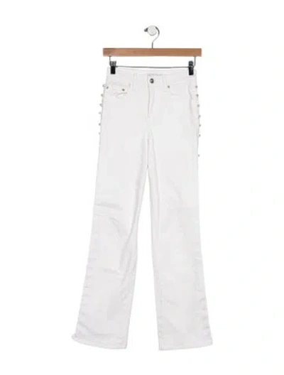 Pre-owned Simkhai High-rise Flared Jeans In White