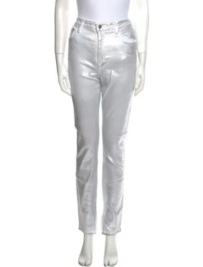 Pre-owned Simkhai High-rise Skinny Leg Jeans W/ Tags In Silver