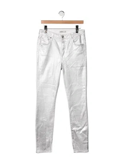 Pre-owned Simkhai High-rise Skinny Leg Jeans In White