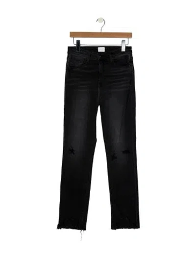Pre-owned Simkhai High-rise Straight Leg Jeans In Black