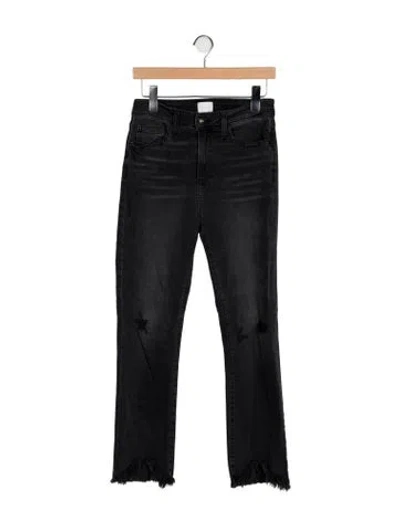 Pre-owned Simkhai High-rise Straight Leg Jeans In Black