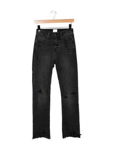 Pre-owned Simkhai High-rise Straight Leg Jeans In Black