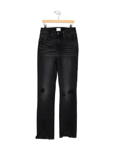 Pre-owned Simkhai High-rise Straight Leg Jeans In Black