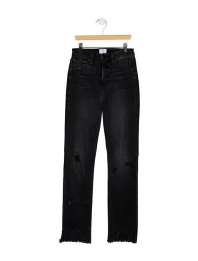 Pre-owned Simkhai High-rise Straight Leg Jeans In Black