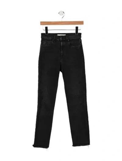 Pre-owned Simkhai High-rise Straight Leg Jeans In Black