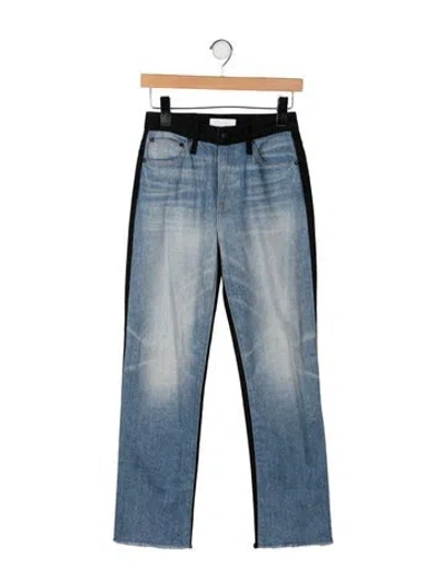 Pre-owned Simkhai High-rise Straight Leg Jeans In Blue