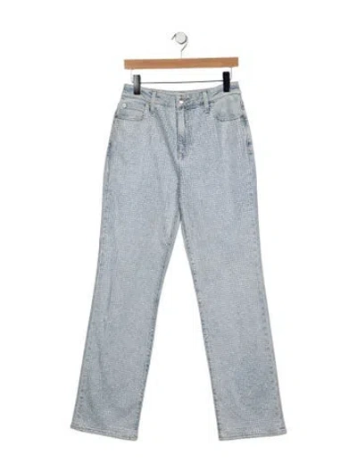 Pre-owned Simkhai High-rise Straight Leg Jeans In Blue
