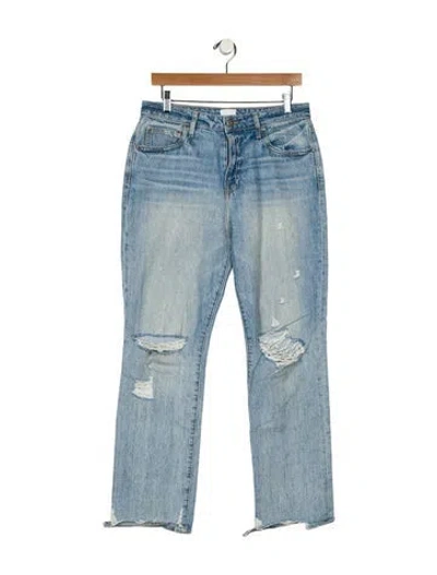 Pre-owned Simkhai High-rise Straight Leg Jeans In Blue