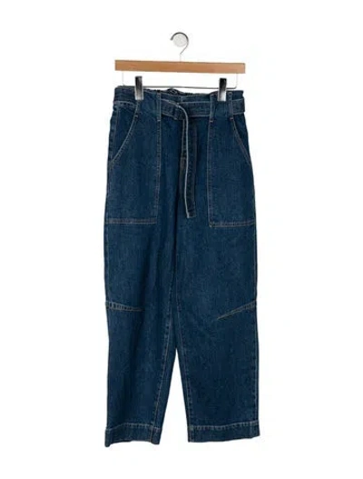 Pre-owned Simkhai High-rise Straight Leg Jeans In Blue