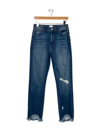 Pre-owned Simkhai High-rise Straight Leg Jeans In Blue