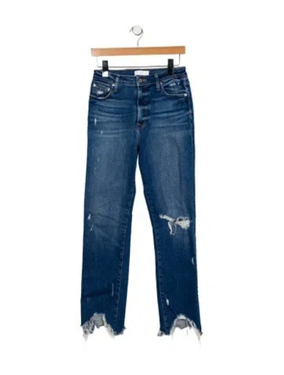 Pre-owned Simkhai High-rise Straight Leg Jeans In Blue