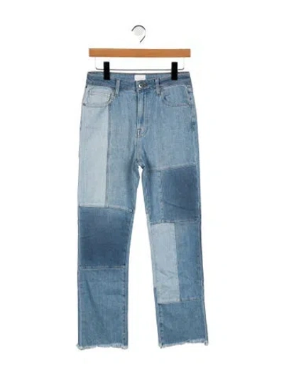 Pre-owned Simkhai High-rise Straight Leg Jeans In Blue