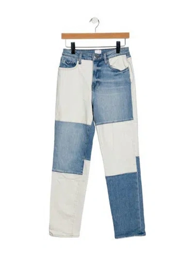 Pre-owned Simkhai High-rise Straight Leg Jeans In Blue
