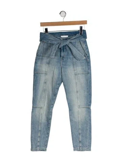 Pre-owned Simkhai High-rise Straight Leg Jeans In Blue