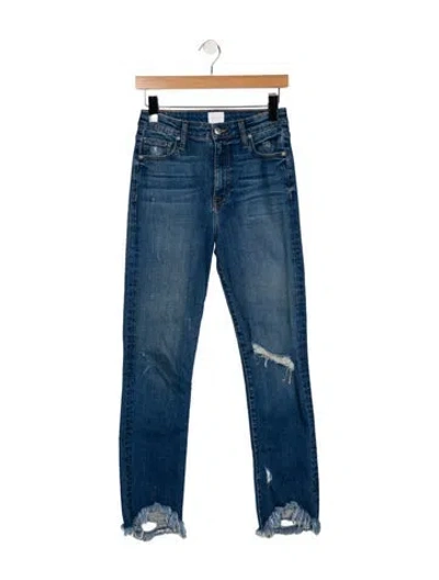 Pre-owned Simkhai High-rise Straight Leg Jeans In Blue