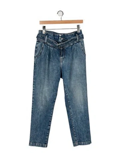 Pre-owned Simkhai High-rise Straight Leg Jeans In Blue