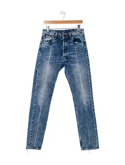 Pre-owned Simkhai High-rise Straight Leg Jeans In Blue