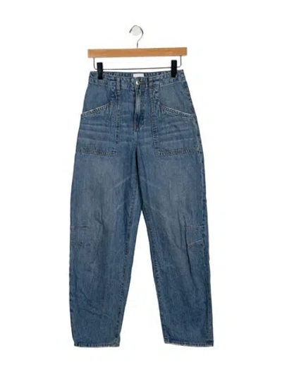 Pre-owned Simkhai High-rise Straight Leg Jeans In Blue