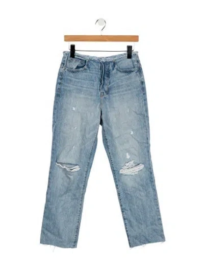 Pre-owned Simkhai High-rise Straight Leg Jeans In Blue