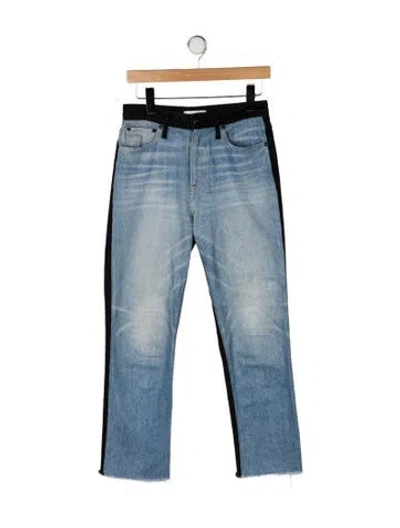 Pre-owned Simkhai High-rise Straight Leg Jeans In Blue